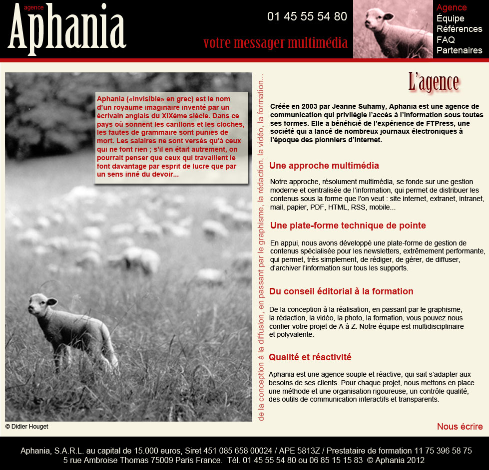 Agence Aphania, spécialiste de la newsletter, organisme de formation